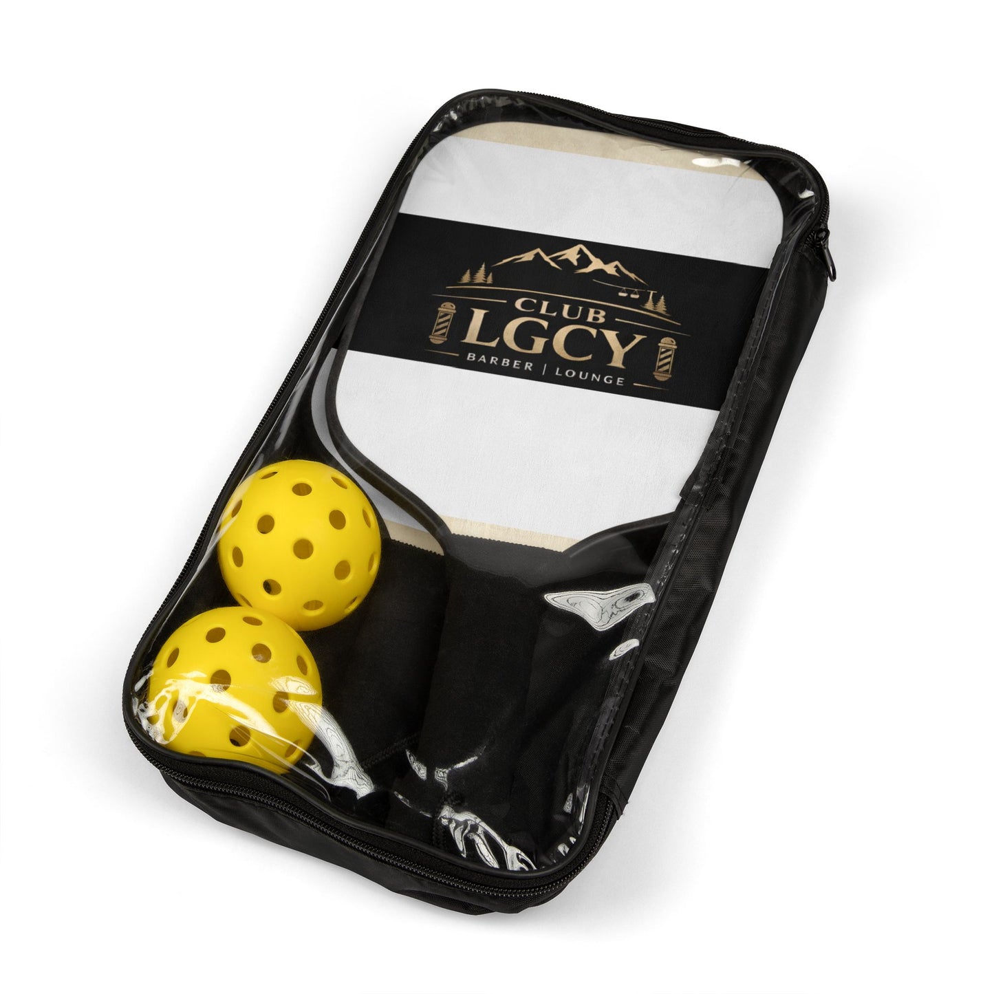 Pickleball Paddle Set — Club LGCY Logo Pickleball Kit with 2 Paddles & Balls